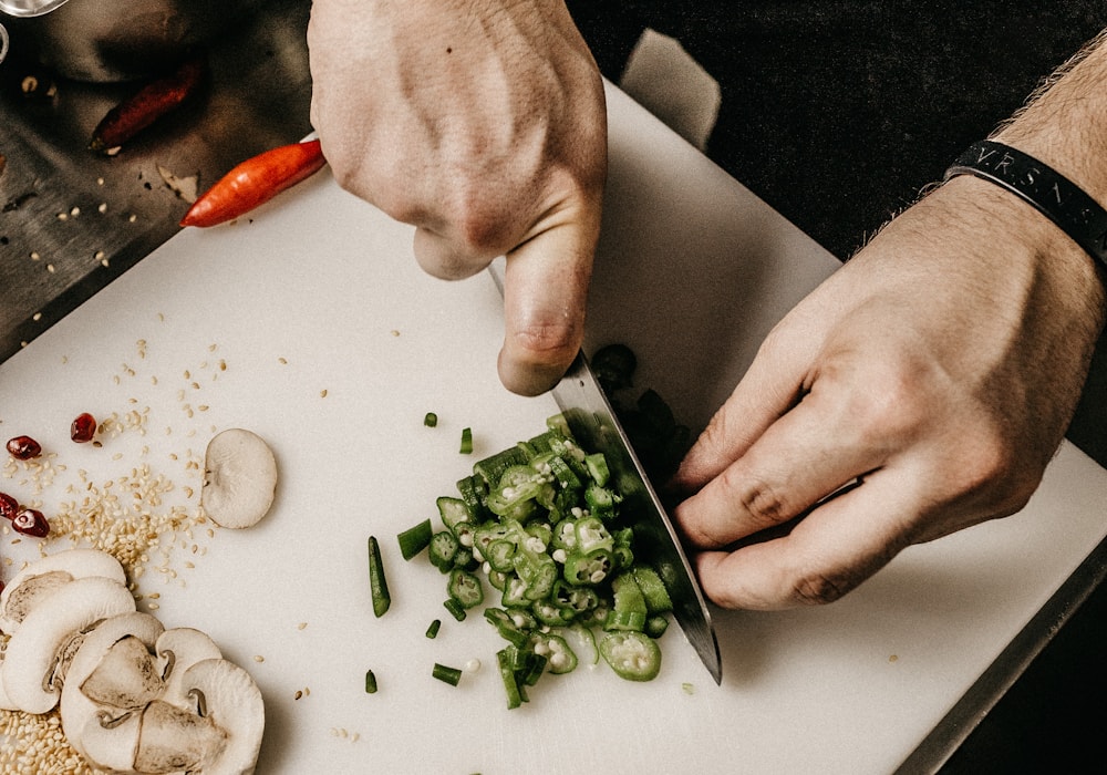 Fresh ingredients being prepared